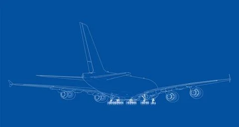 Passenger Airoplane. Vector rendering of 3d イラスト素材