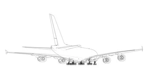 Passenger Airoplane. Vector rendering of 3d イラスト素材