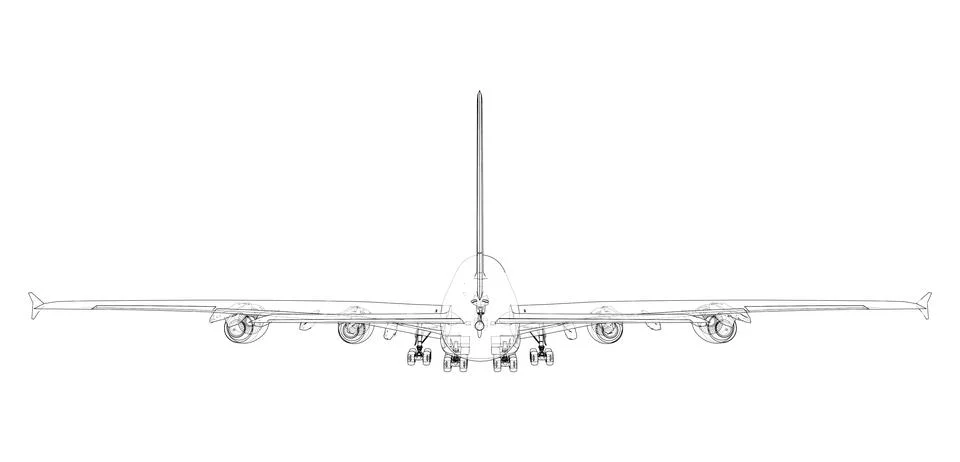 Passenger Airoplane. Vector rendering of 3d イラスト素材