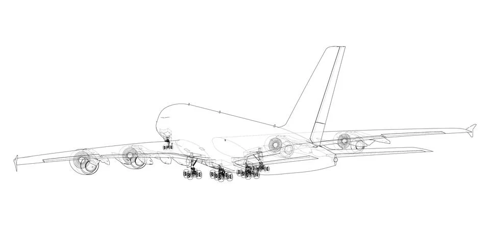 Passenger Airoplane. Vector rendering of 3d イラスト素材