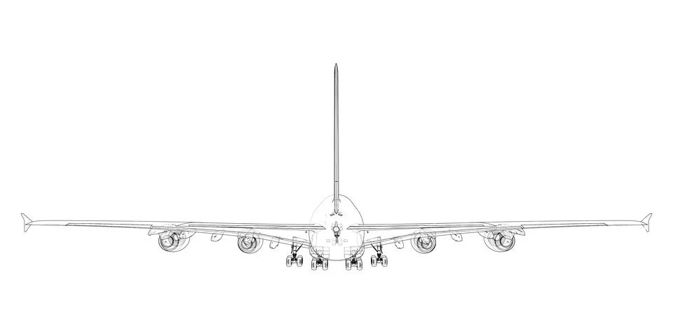 Passenger Airoplane. Vector rendering of 3d イラスト素材