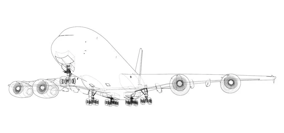 Passenger Airoplane. Vector rendering of 3d イラスト素材