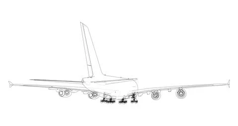 Passenger Airoplane. Vector rendering of 3d イラスト素材