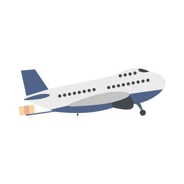 Passenger airplane flat Stock Illustration