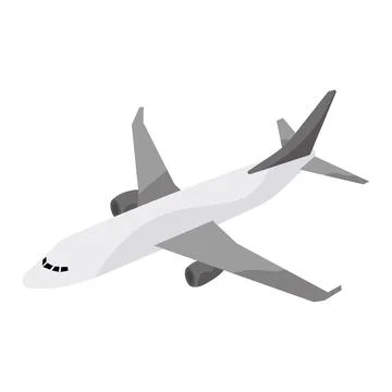 Passenger airplane flying icon. Vector Stock Illustration