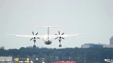 Passenger airplane landing. Stock Footage 84675662