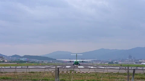 Passenger airplane taking off from the runway 動画素材 122995364