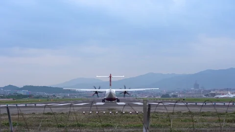 Passenger airplane taking off from the runway 動画素材 122997907
