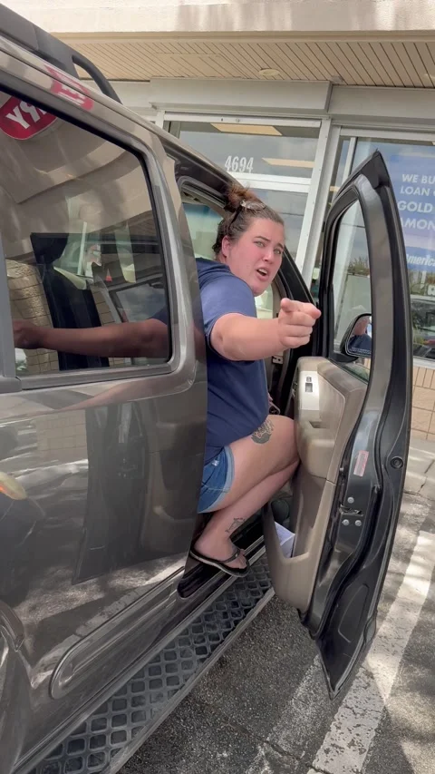 Passenger And Driver Squabble Over Scratched Car Mirror, Florida, USA - 01 May 2 Stock Footage 308212858