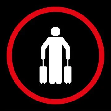 Passenger baggage icon Illustration