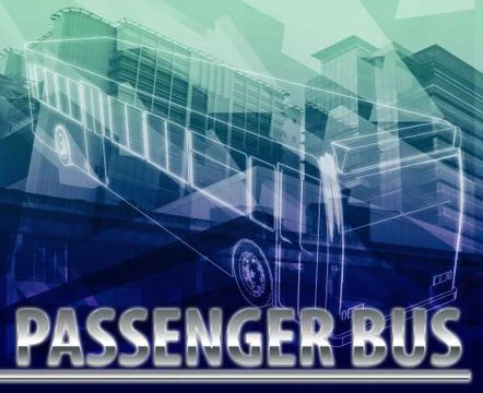 Passenger bus Abstract concept digital illustration Stock Illustration