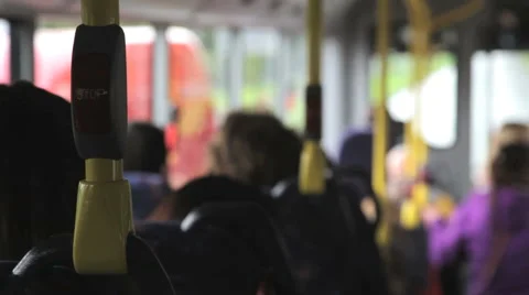 Passenger bus driving Stock Footage 42175144