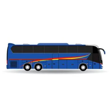 Passenger bus isolated on white background Illustrazione stock