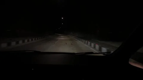 A passenger car drives through a mountain tunnel. Stock Footage 252067522