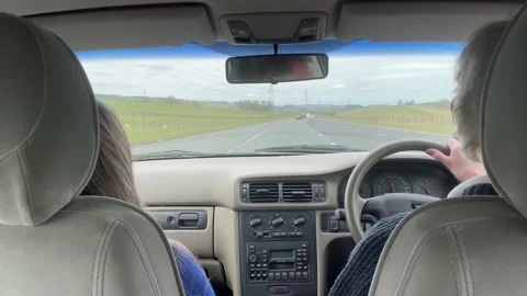 Passenger on a car on a motorway Stock Footage 178644530