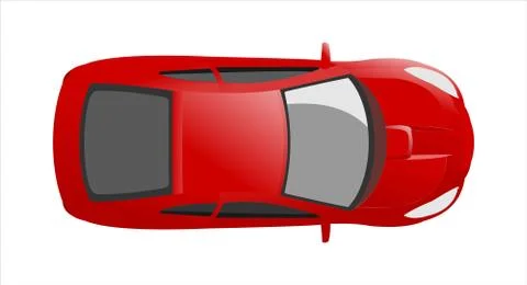 Passenger car, top view. Fast car. Stock Illustration