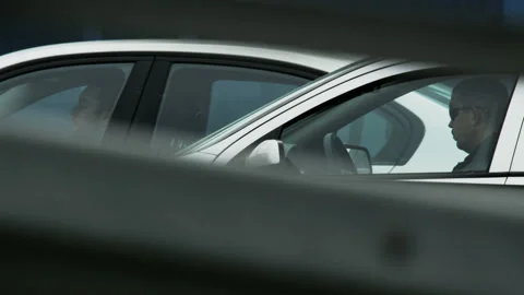 Passenger Cars Quickly Move Off Stock Footage 87863391