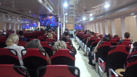 Passenger on a ferry between Koh Samui and Koh Tan Stock Footage 71691504