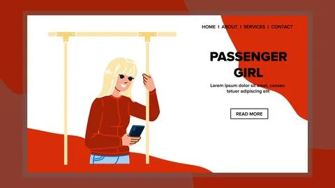 Passenger girl vector Ilustración de archivo