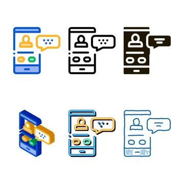 Passenger incoming types call online icon vector Stock Illustration