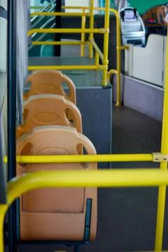 Passenger inside a bus Foto stock