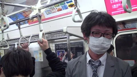 A Passenger Inside The Tokyo Metro In Tokyo, Japan Stock Footage 159054078