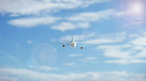 Passenger jet and postcards 库存影片 846597