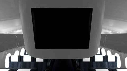 Passenger jet screen Stock Footage 83328902