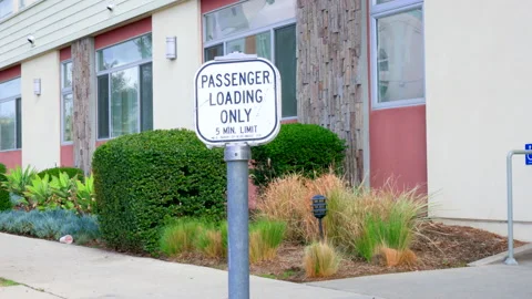Passenger Loading Only Sign Stock Footage 237842701