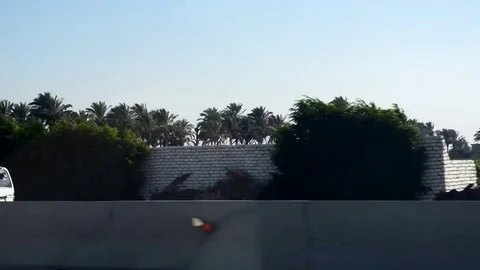 Passenger looking through side driving car to a beautiful view in a country side Video stock 80010798