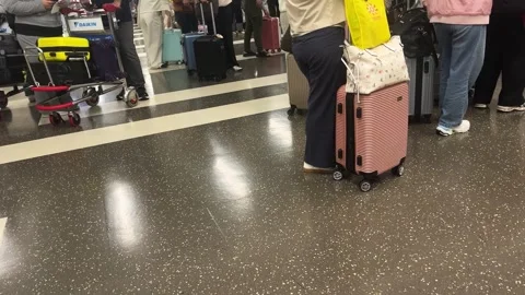 Passenger with luggage Stockbeeldmateriaal 334534498
