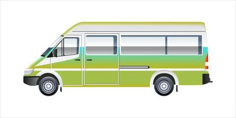 Passenger mini van bus vector illustration Stock Illustration