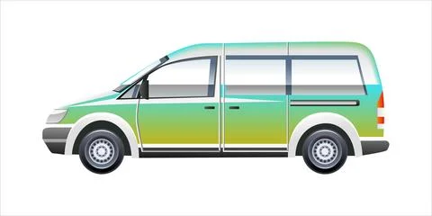 Passenger mini van car vector illustration Stock Illustration