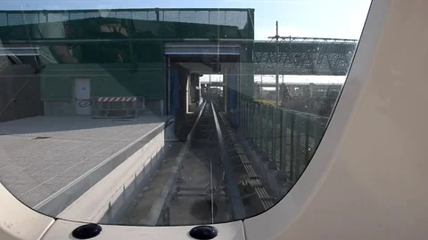 The passenger of the people mover Stock Footage 83412472