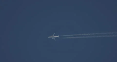 Passenger plane in flight, 4K slomo Stock Footage 219567173