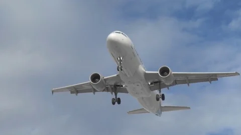 Passenger plane flight Stock Footage 72060241