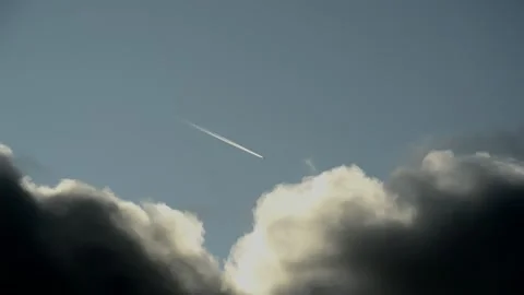 Passenger plane is flying Stock Footage 235784671