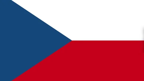 Passenger plane flying over the flag of czech republic. Video stock 229672581