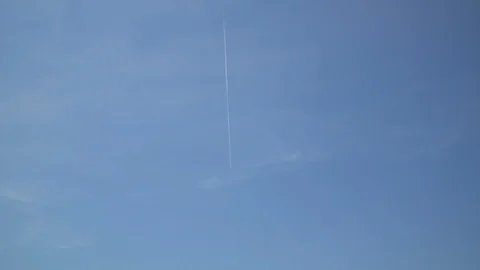 A passenger plane flying overhead Stock Footage 113539459