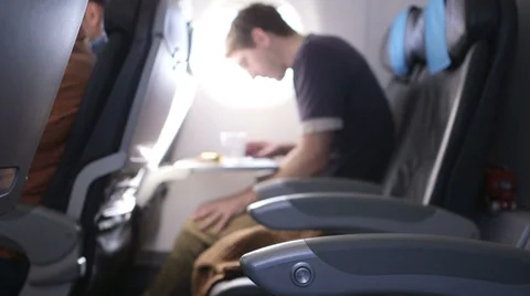 Passenger on the plane Stock-Footage 32966103