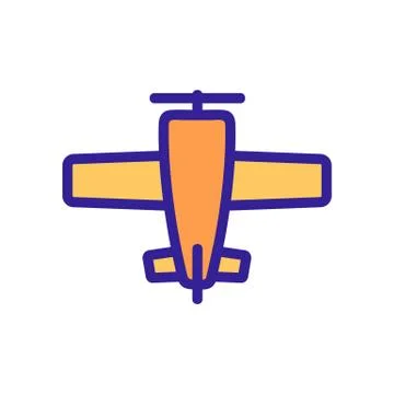 Passenger plane icon vector. Isolated contour symbol illustration 库存插图