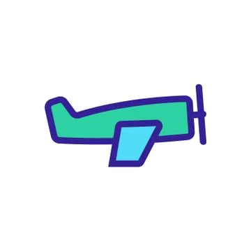 Passenger plane icon vector. Isolated contour symbol illustration 库存插图