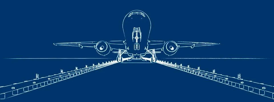 Passenger plane Stock Illustration