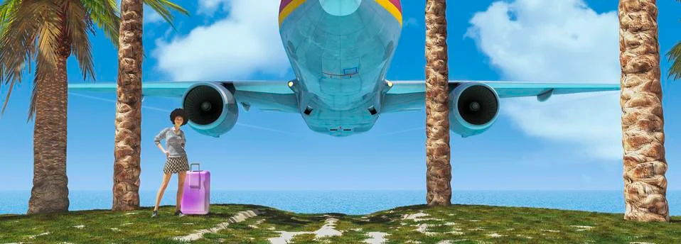 Passenger plane Stock Illustration