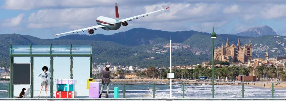 Passenger plane Stock Illustration