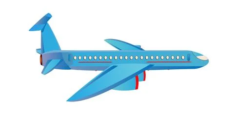 Passenger plane on an isolated white background. Stock Illustration