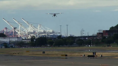 Passenger plane landing Stock Footage 2338476