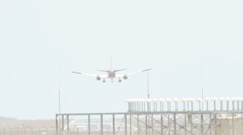 Passenger plane landing Stock Footage 47891613