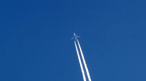 Passenger plane in the sky. Stock Footage 53829253