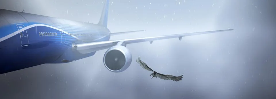Passenger plane in the sky Stock Illustration